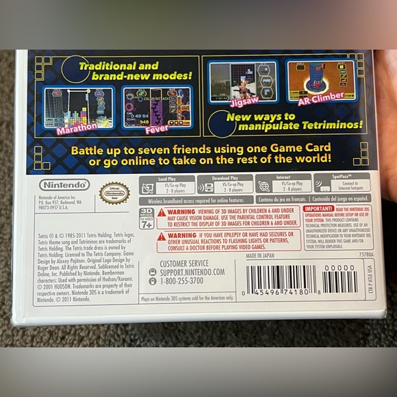 *Factory Sealed* Tetris: Axis Nintendo 3DS Video Game - October 2, 2011 - Puzzle - Picture 10 of 11